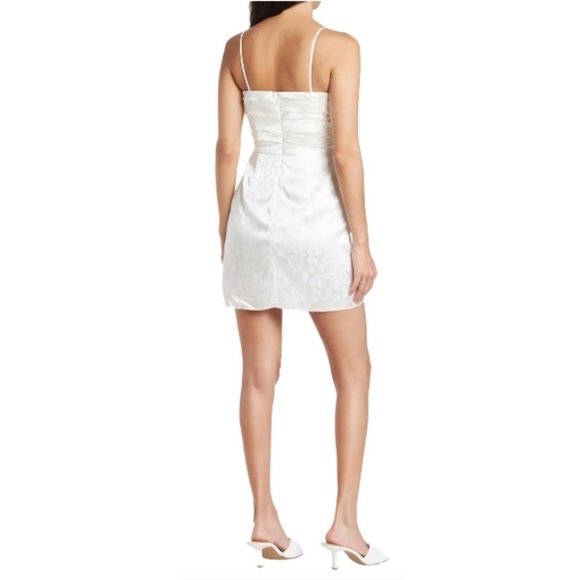 NWT RONNY KOBO June Draped Cocktail Mini Dress in White Sz. S - Picture 3 of 3
